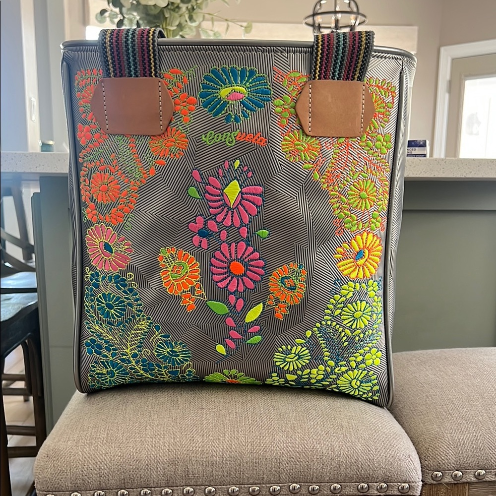 Colorful Floral Tote Bag